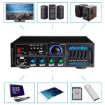 Amplifier Stereo Bluetooth 2000W Mixer Suara Surround 220V Radio FM, AUX, USB, Amplifier Kartu SD Home Theater, Karaoke Remote Control Mikrofon Ganda